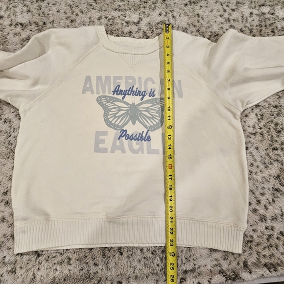 AE SZ M American Eagle Casual Funday Graphic Raglan Sleeve Crew Neck Sweatshirt - Picture 9 of 10